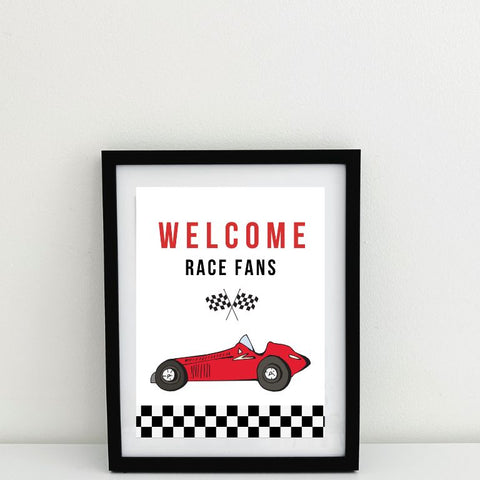 Vintage Race Car Party Decorations