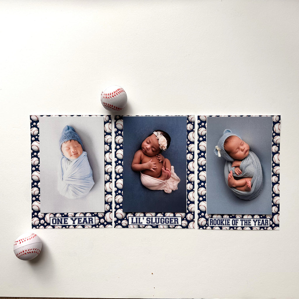 Baseball First Birthday Photo Banner, 12 Month Party Decor, Monthly Milestone Decoration, Baby's 1st Year Garland, Little Slugger Banner