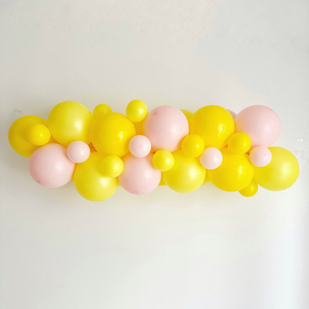 Pink Lemonade Balloons | Lemon Baby Shower | It's A Girl Baby Shower | Summer Party | Yellow Pink Balloon Garland | Lemon Balloon Garland