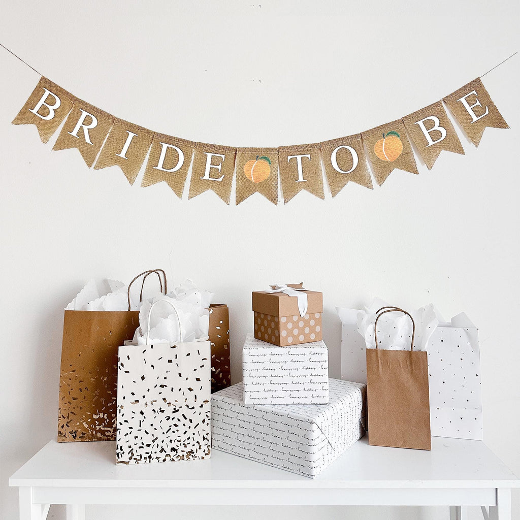 Bridal Shower Decorations, Peach Banner, Miss to Mrs Banner, Engagement Party Sign, Peach Party Decorations, Bridal Shower Decor