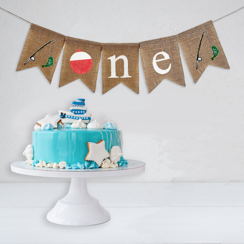 Fishing First Birthday Decor, Ofishally One Banner