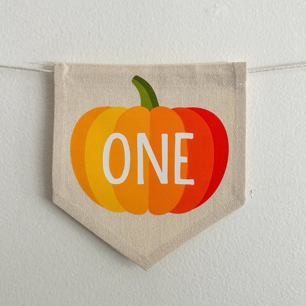 Fall 1st Birthday Party Decorations | Pumpkin Tassel Banner