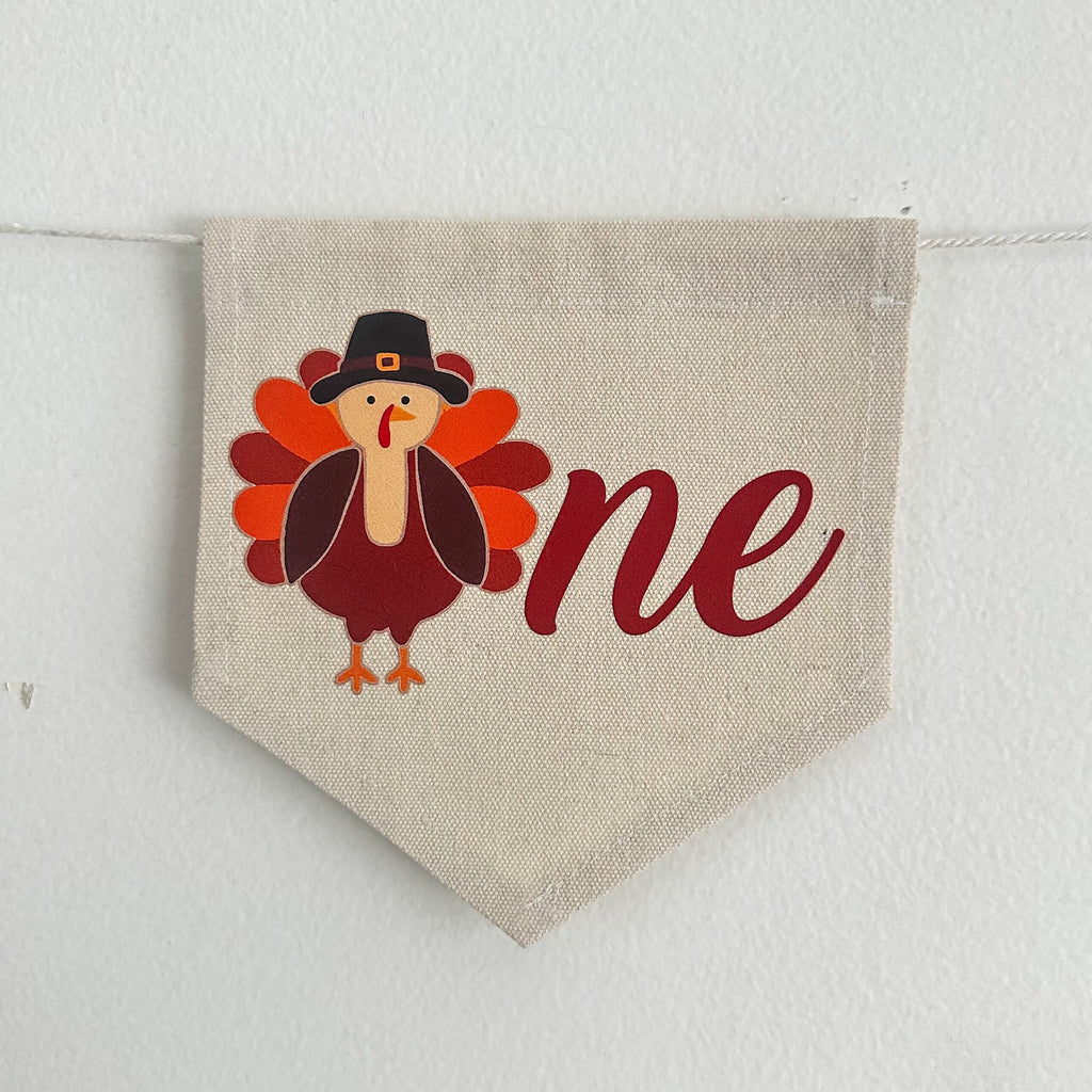 Turkey 1st Birthday Party Decorations | Thanksgiving High Chair Tassel Banner