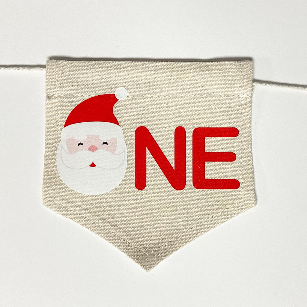 Santa 1st Birthday Party Decorations, Oh What Fun Christmas High Chair Banner, One Holiday First Birthday Party Sign
