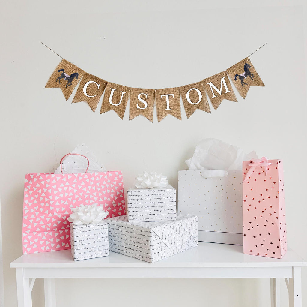 Western Party Decoration | Horse Birthday Party | Cowboy Party Decorations | Custom Banner | Rodeo Theme Party | Horse Riding Birthday