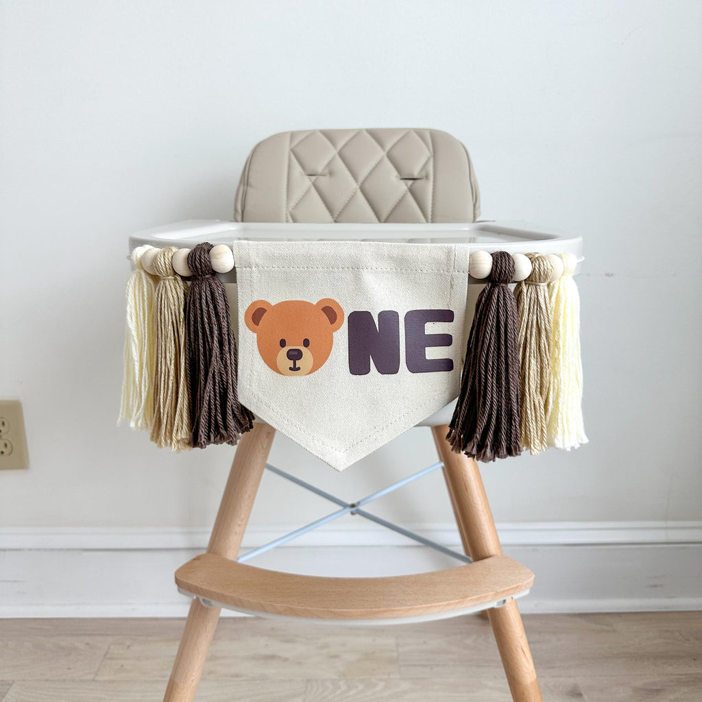 Teddy Bear Party, Highchair Banner, Teddy Bear Birthday Theme