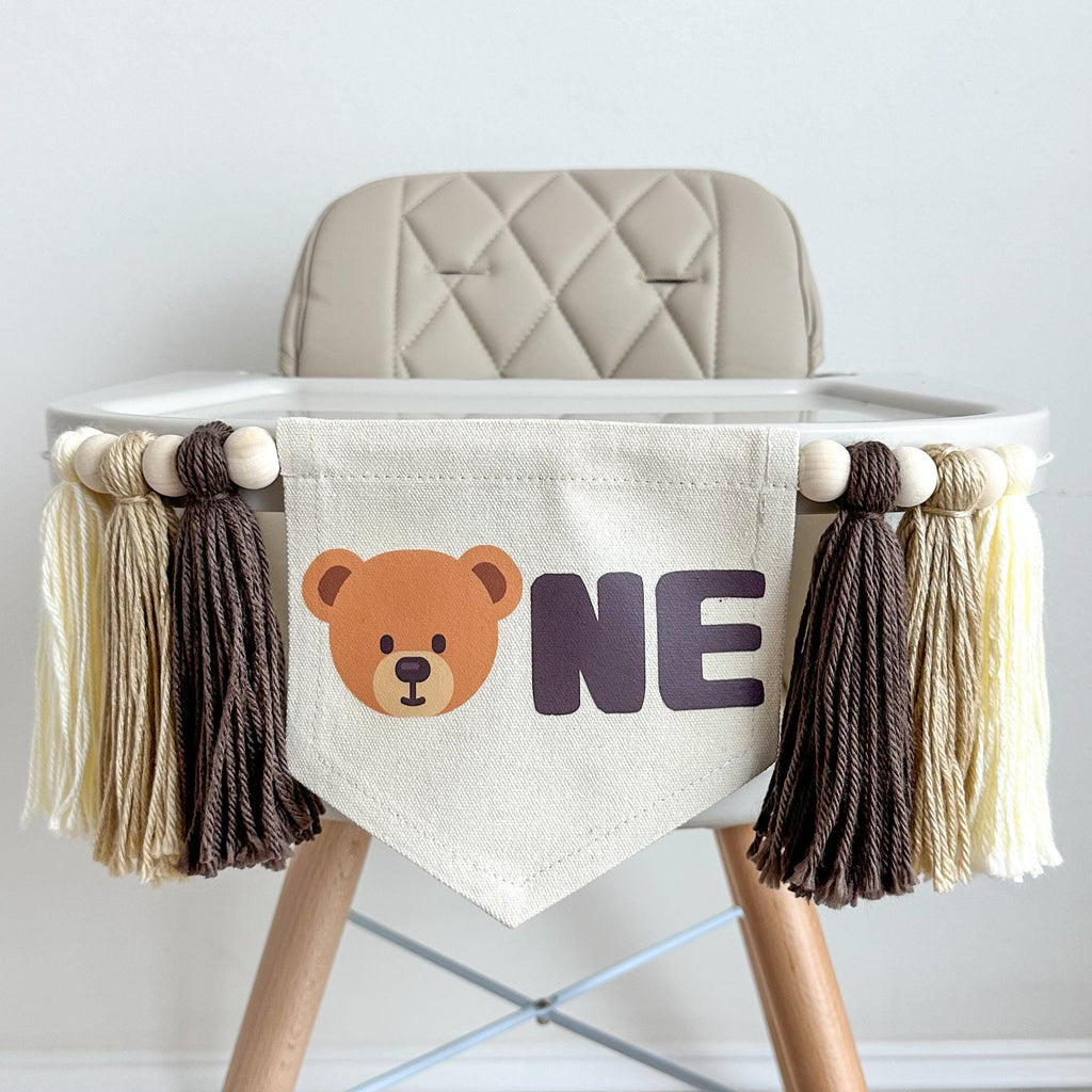 Teddy Bear Party, Highchair Banner, Teddy Bear Birthday Theme