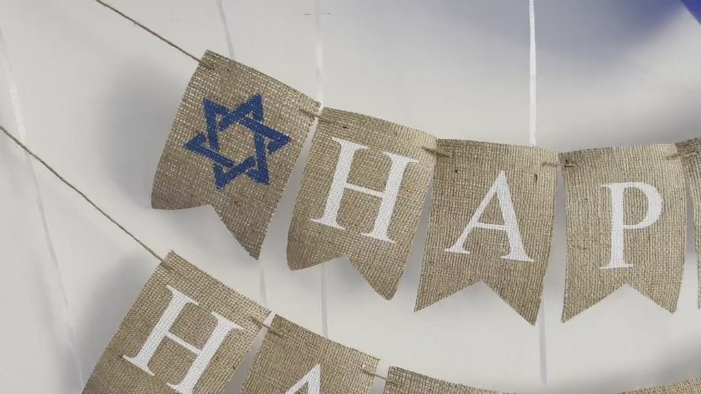 Hanukkah Party Decorations | Happy Hanukkah Decor | Hanukkah Banner | Hanukkah Balloons | Hanukkah Photo Booth Decorations