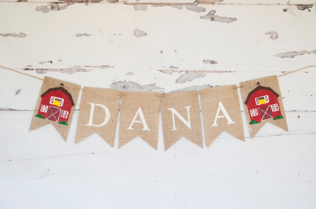 Farm Party Decor, Farm Birthday Party, Personalized Farm Banner, Barn Party Decoration, Barn Sign, B332