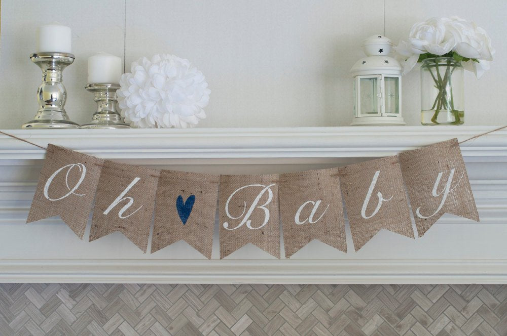 St. Patrick's Day Baby Shower Banner, Shamrock Gender Reveal Banner, Oh Baby Banner, St. Patrick's Day Baby Shower Decoration, B1072