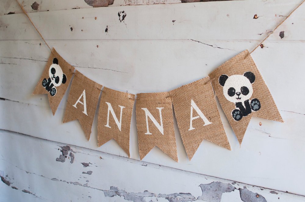 Panda Nursery Decor, Panda Baby Shower Banner, Zoo Banner, Panda Party Decoration, Custom Panda Zoo Banner, Personalized Baby Banner, B438