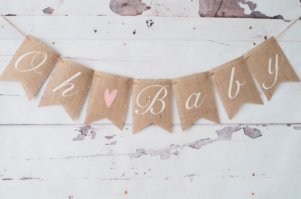 St. Patrick's Day Baby Shower Banner, Shamrock Gender Reveal Banner, Oh Baby Banner, St. Patrick's Day Baby Shower Decoration, B1072