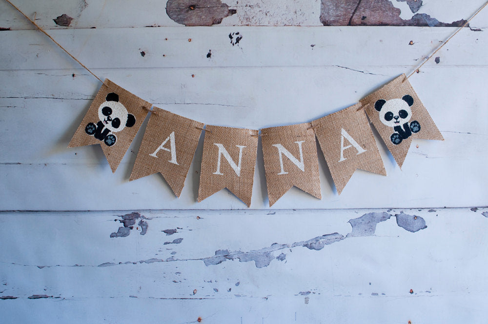 Panda Nursery Decor, Panda Baby Shower Banner, Zoo Banner, Panda Party Decoration, Custom Panda Zoo Banner, Personalized Baby Banner, B438