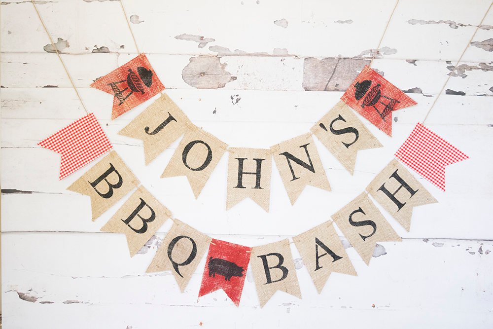 BBQ Party, BBQ Banner, Barbecue Party Decoration, bbq baby shower sign, BBQ Bash, B612