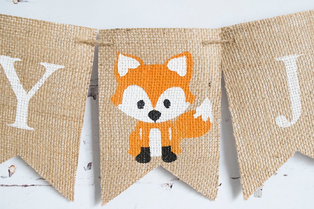 Woodland Baby Shower Decor, Fox Baby Shower Banner, Welcome Baby Banner,  Woodland Shower Decorations, B654