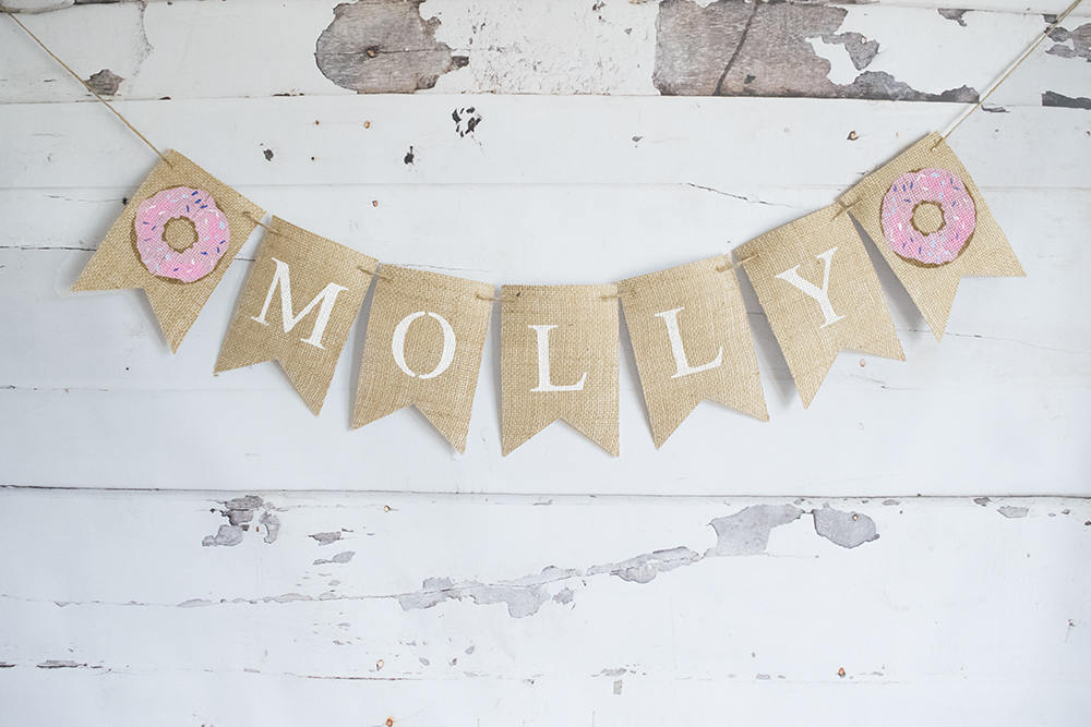 Donut Party Decoration, Donut Themed Party,  Personalized Donut Banner, B653