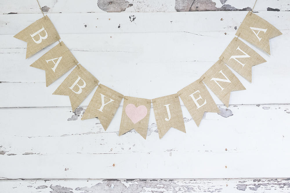 Girl Baby Shower Decor, Custom Baby Banner, Nursery Decoration, Pregnancy Announcment Photo Prop, Personalized Name Banner, B638
