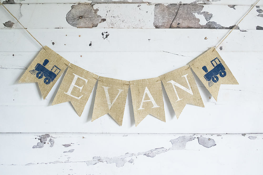 Train Party Decor, Custom Train Banner, Train Birthday Decoration, Train Nursery Decor,  Personalized Train Banner, B669