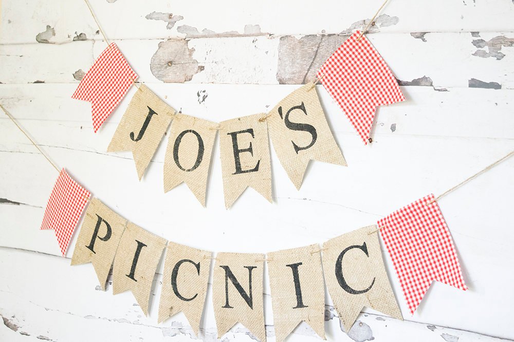Summer Picnic Party Decor, Picnic Banner, Personalized Barbecue Decoration, Family Picnic Sign, Family Reunion Garland, B733