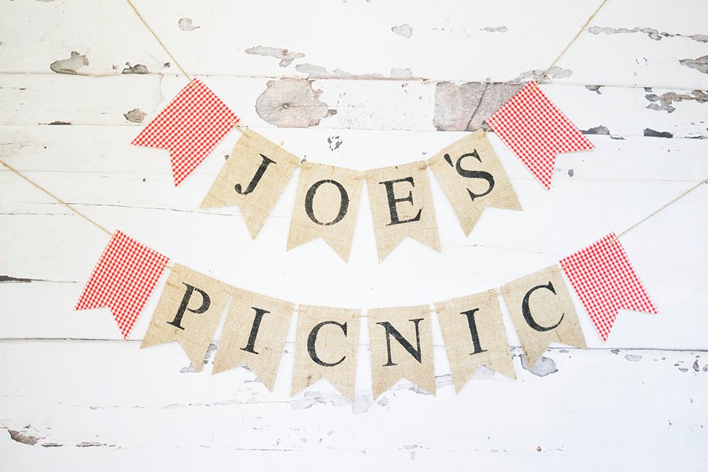 Summer Picnic Party Decor, Picnic Banner, Personalized Barbecue Decoration, Family Picnic Sign, Family Reunion Garland, B733