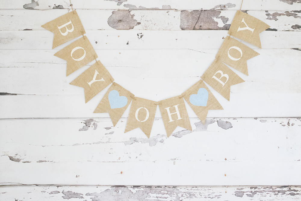 Boy Oh Boy Baby Shower Decor, Baby Shower Banner, Baby Shower Blue Hearts Decoration,  Baby Boy Shower, Boy Gender Reveal, B906