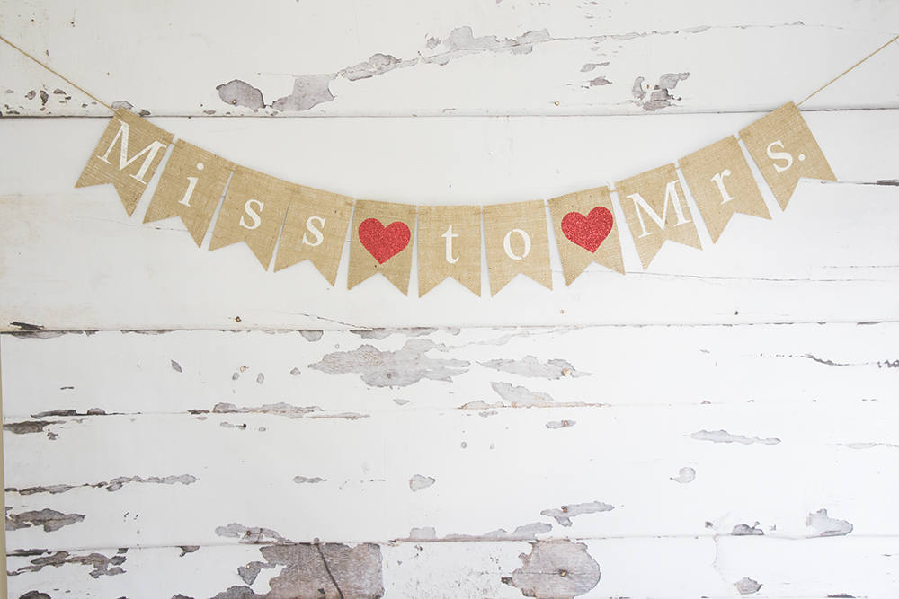 Bachelorette Decor, Bachelorette Party, Miss to Mrs Banner, Bridal Shower Banner, Wedding Photo Prop, Engagement Photo Prop, B892