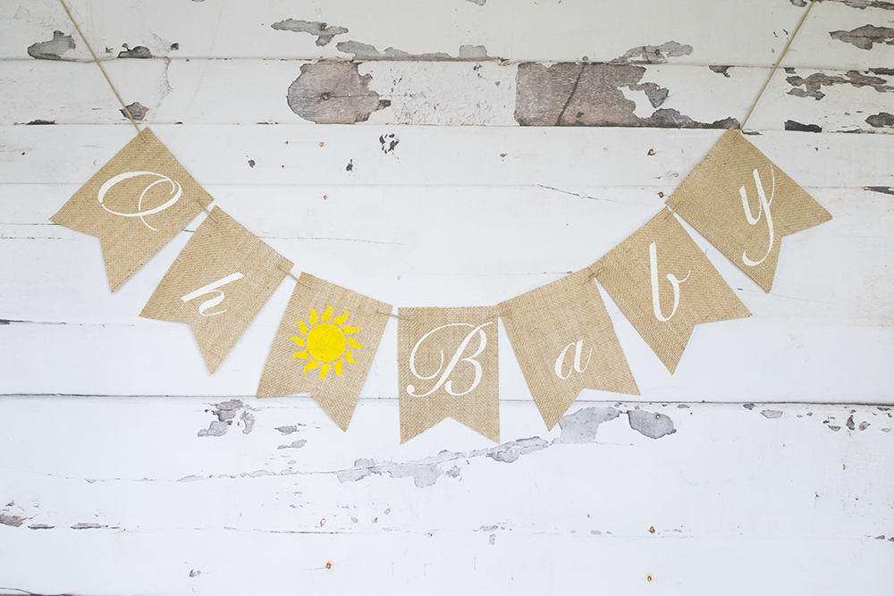 Summer Baby Shower Decor, Sunshine Baby Shower Banner, Summer Preganancy Annoucement Sign, Sun Baby Shower Decor, Oh Baby Banner, B926