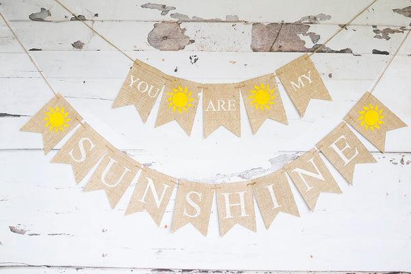 You Are My Sunshine Banner, Summer Baby Shower Decor, You Are My Sunshine Decor, Sunshine Birthday, Nursery decor, Summer Party, B701