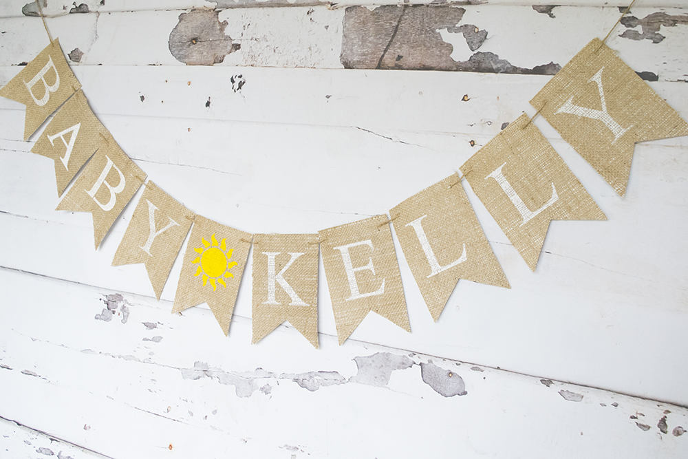 Sunshine Baby Shower Decor, Summer Baby Shower, Custom Baby Shower Banner, Unisex Baby Shower Banner, Personalized Shower Sign, B704