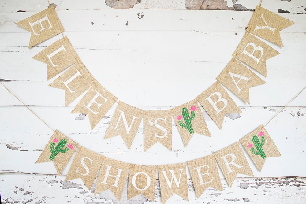Fiesta Baby Shower Decor, Cactus Baby Shower Decoration, Fiesta Baby Shower Banner, Fiesta Baby Shower Garland, Cactus Shower Garland, B925