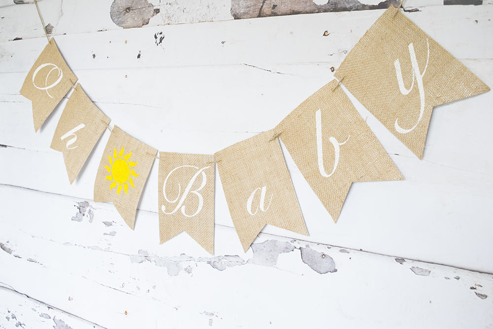 Summer Baby Shower Decor, Sunshine Baby Shower Banner, Summer Preganancy Annoucement Sign, Sun Baby Shower Decor, Oh Baby Banner, B926