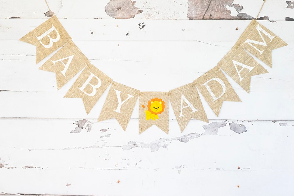 Safari Baby Shower Decoration, Lion Baby Shower Banner, Lion Nursery Decor, Jungle Baby Shower Banner, Personalized Safari Sign, B800