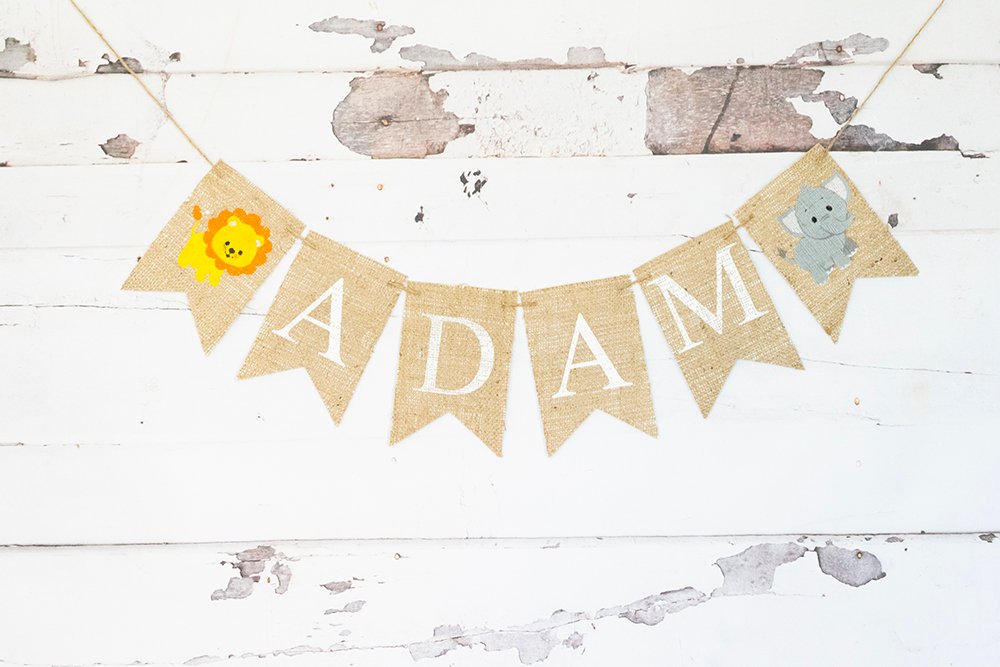 Safari Nursery Decor, Safari Baby Shower Decor, Lion Banner, Jungle Party Decoration, Custom Safari Banner, Elephant Banner,  B801