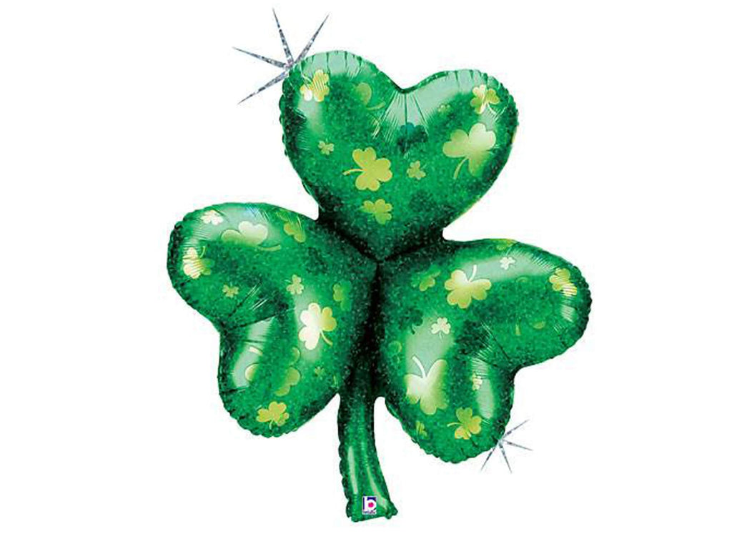 Large St. Patrick's Day Balloons | St. Patrick's Day Party Decor | 3 Leaf Clover and Rainbow Balloon | Shamrock Balloon | Rainbow Balloon