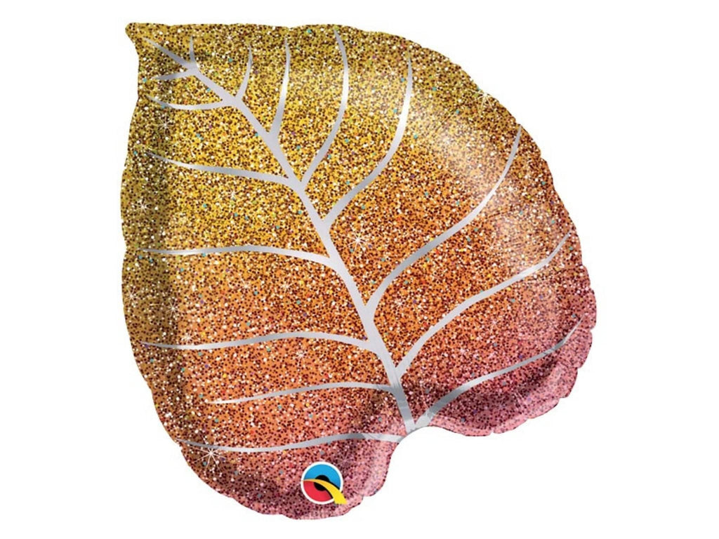 Ombre Fall Leaf Balloon, Fall Party Decor, Thanksgiving Party Decoration, Glitter Leaf Balloon, Foil Glitter Balloon, Fall Decor, COL515