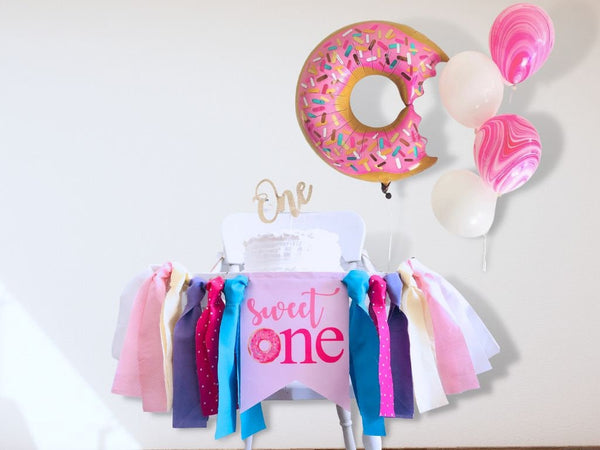 Sweet One Collection, Donut Balloons, Donut 1st Birthday Party Decorations, Pink Doughnut Balloon, Donut Party Decor COL158