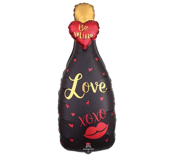Valentine's Day Balloon | Valentines Party Decor | Champagne Balloon | I Love You Balloon | Love Balloon | Valentine's Day Decor