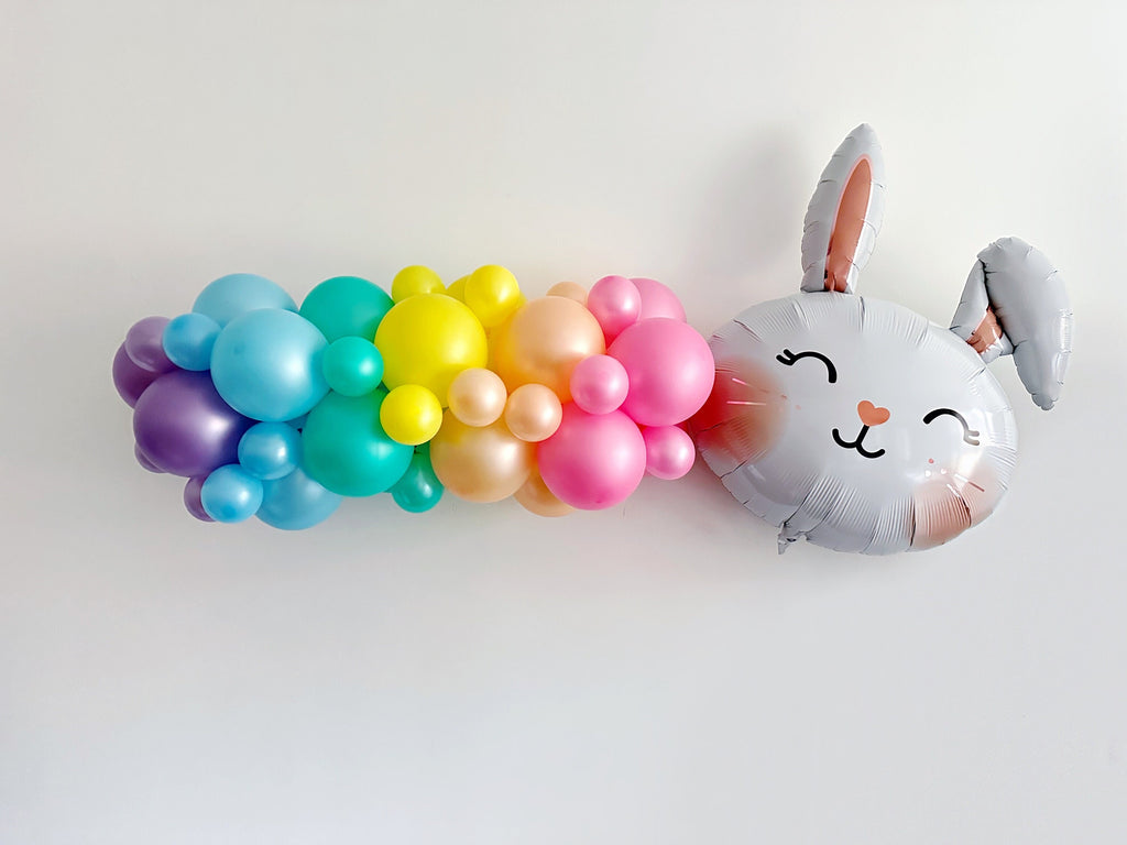 Easter Party Decorations, Pastel Party, First Pastel Easter Balloon Decoration, Cute Bunny Balloon, Easter Bunny Balloon, Spring Balloons