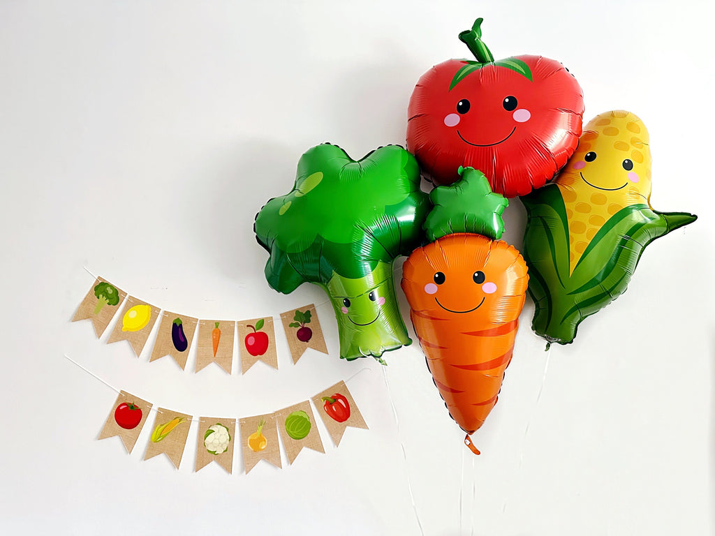 Farm Stand Balloon, Farm Stand Themed Party Decor, Farmers Market Balloons, Tomato Balloon, Broccoli Balloon, Carrot Balloon, Corn Balloon