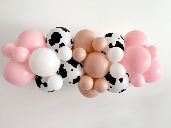 Cow Party Balloon Garland, Rodeo Balloon Garland, Farm Party Decorations, Cow Print and Pink Balloon Backdrop COL313