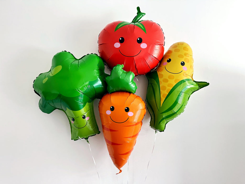 Farm Stand Balloon, Farm Stand Themed Party Decor, Farmers Market Balloons, Tomato Balloon, Broccoli Balloon, Carrot Balloon, Corn Balloon