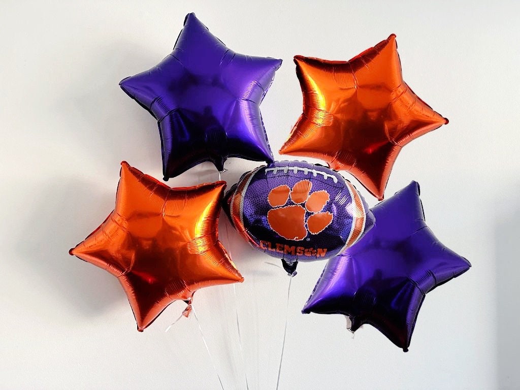 Clemson Football Decorations, Graduation Balloons, South Carolina Football Party, Grad Party Balloons, Football Banquet Decorations COL354