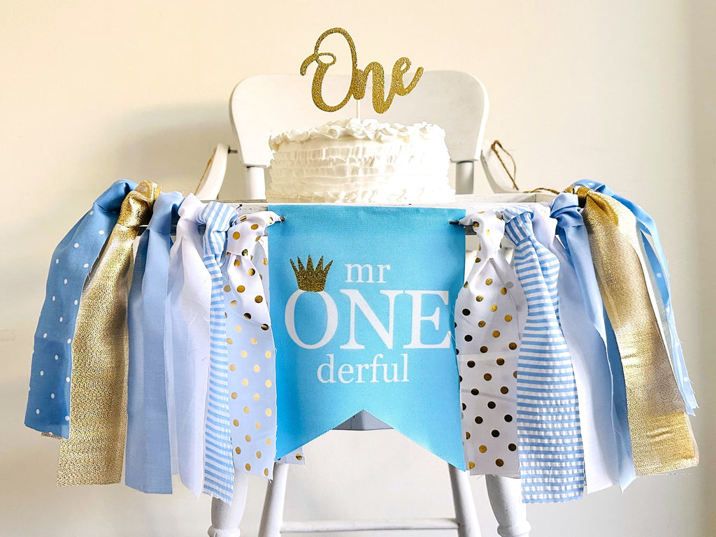 Mr Onederful, First Birthday Banner, Highchair Banner, First Birthday Decorations, Onderful First Birthday Party HC098