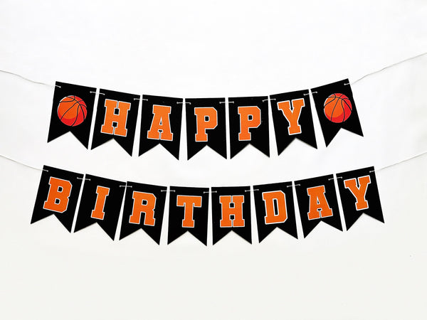 Basketball Birthday Banner | Happy Birthday Banner | Sports Birthday Banner | P325
