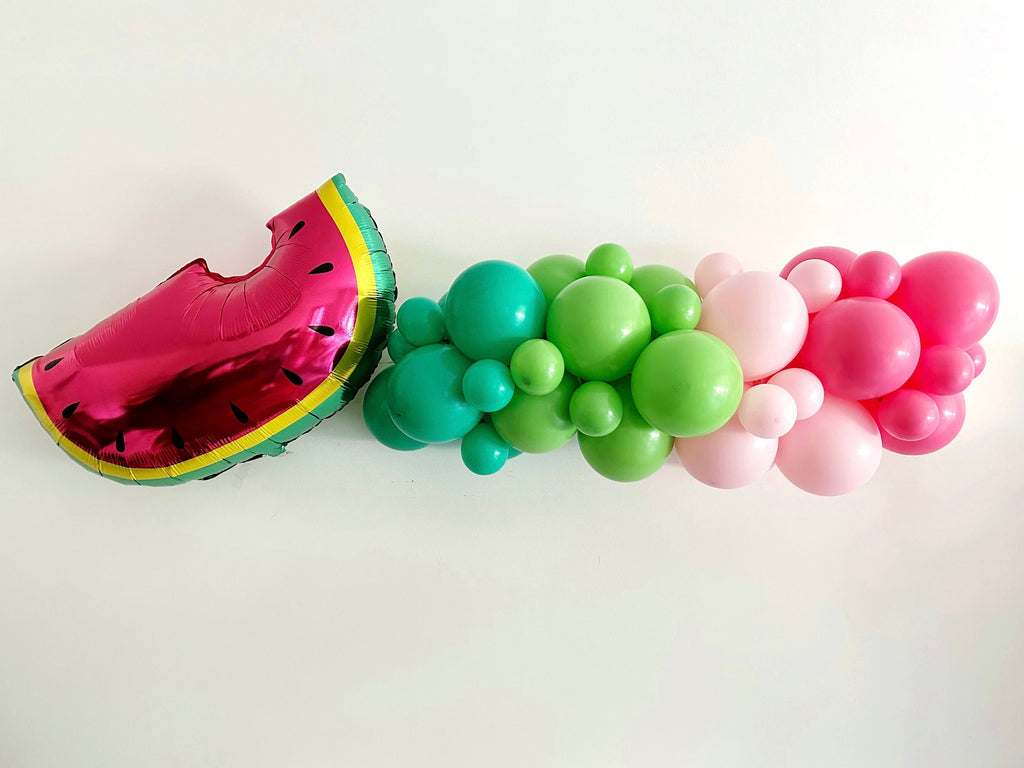 Watermelon Balloons | One in a Melon Party Kit | Pink and Green Balloon Garland | Watermelon Party Decor | COL414