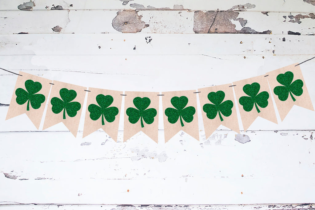 Shamrock Banner, St Patrick's Day Decorations, Clover Decorations, Cards Stock St Patrick's Day Decorations, P215