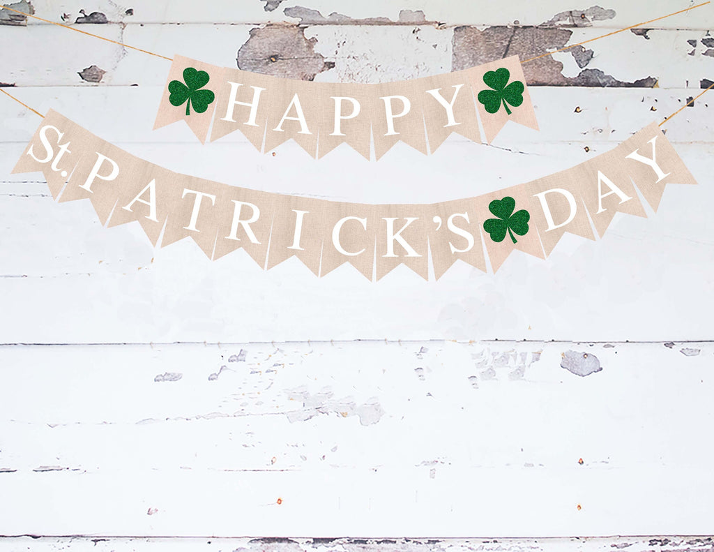St Patrick's Day Decorations, Happy St. Patrick's Day Banner, St Patty's Day Backdrop, PB662