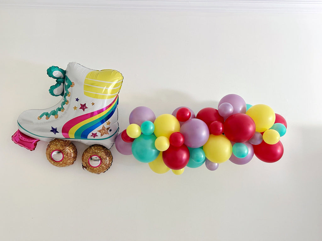 Roller Skate Balloons | Let's Roll Retro Party Kit | Colorful Balloon Garland | Roller Skate Party Decor | COL449