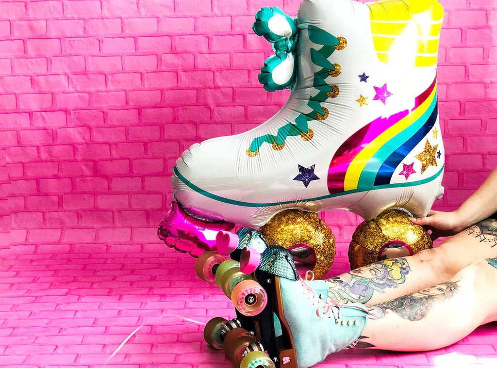 Roller Skate Balloons | Let's Roll Retro Party Kit | Colorful Balloon Garland | Roller Skate Party Decor | COL449