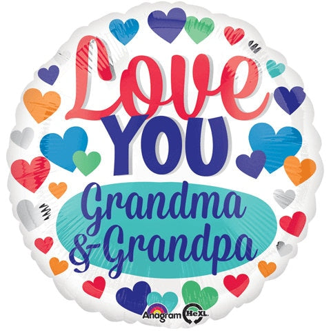 I Love You Grandma and Grandpa Balloon, Grandparent's Day Balloon Set | Grandparent's Appreciation Day Decor |